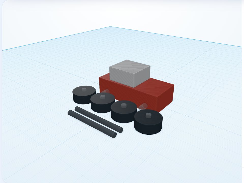 Модель «Машинка с крутящимися колёсами» в Урок3D